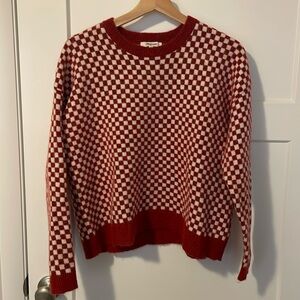 Checkered Wool Blend Madewell Sweater